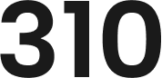 The image displays the number 310 in bold, black text on a white background.